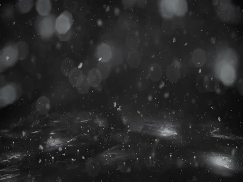 Winter White Motion background lights, snow falling on ice defocused bokeh loop Stock Footage 82432054