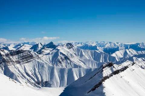 Winter White Mountains Stock Photos