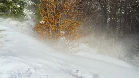 Winter wind in the mountains Video stock 170794240