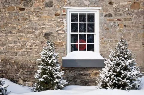 Winter window Stock Photos