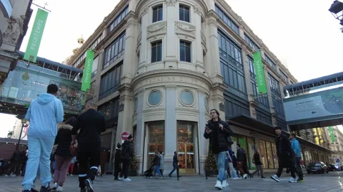 Winter window shopping in Paris Stock Footage 221232156