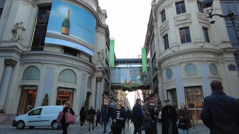 Winter window shopping in Paris Stock Footage 221232157