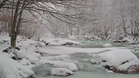 Winter Wonderland In Norway Stock Footage