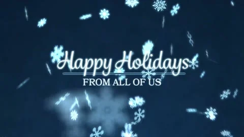 Winter Wonderland Title With Snowflakes and Hearts After Effects stock