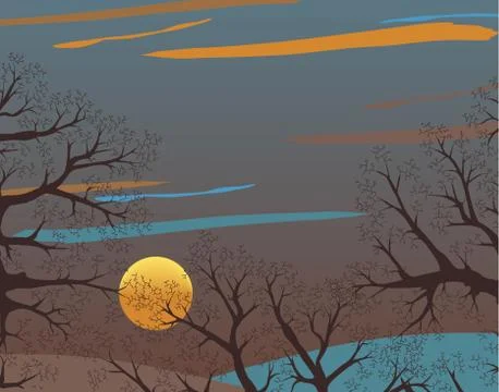 Winter wood Stock-Illustration