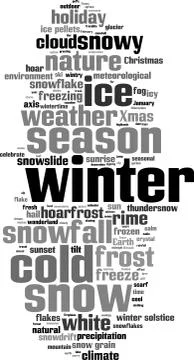 Winter word cloud Stock Illustration