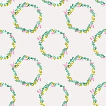 Winter wreath pattern Stock Illustration
