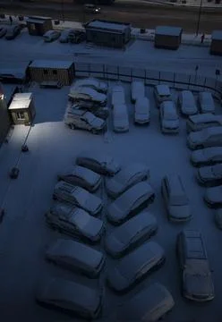 Winter yard 库存照片