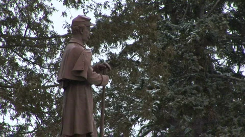 Winter08-Statue-Day-01 Stock Footage 96255