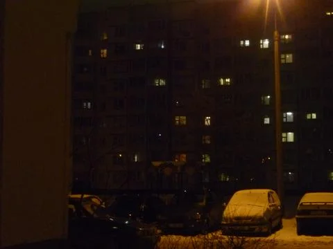 Winter_panelka Fotos Stock