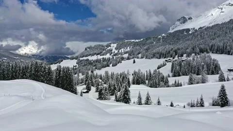 Winter_plateau_aerial Stock Footage 153314321