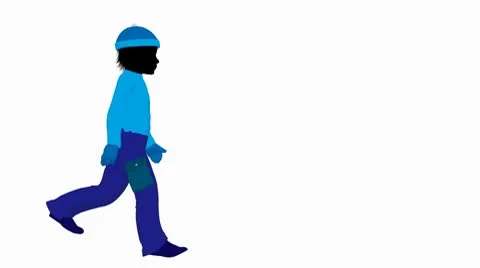 Winterboy walking Stock Footage 8916659