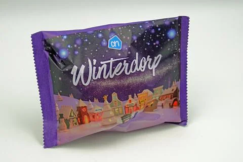 Winterdorp by Dutch grocery store Albert Heijn (AH) Stock Photos