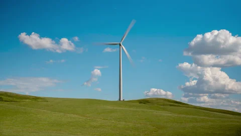 Wintering Hills Wind Park Timelapse Stock Footage 197073348