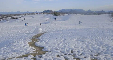 Winterland in the Desert Stock Footage 104271505