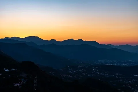 Winterline Sunrise Timelapse Video stock 124860542