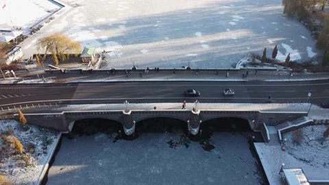 Winterly Krugkoppelbridge Stock Footage 233157230