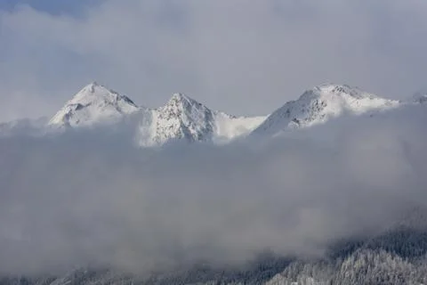 Winterly mountains Stock Photos