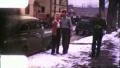 WINTERS DAY LOVING COUPLE 1940s (Vintage Retro Home Movie Footage) 5788 HD Footage