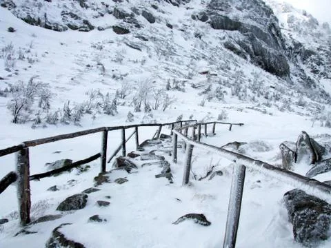 Winter's path Foto stock