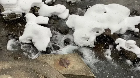 Winter's river Stock Footage 127557438