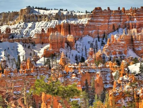 Wintertime in Bryce Canyon Stock-Fotos