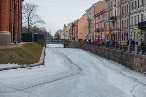 Wintertime in city Stock Photos