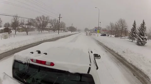 Wintery Driving Stock Footage 54751780