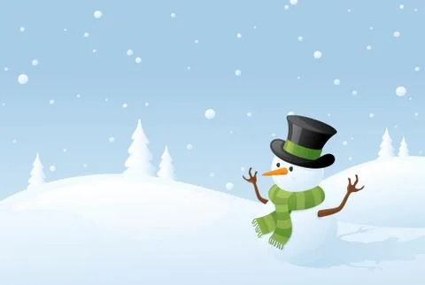 Wintery white Stock Illustration