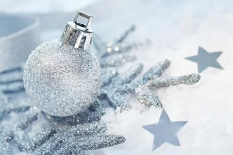 Wintry christmas decorations Stock Photos