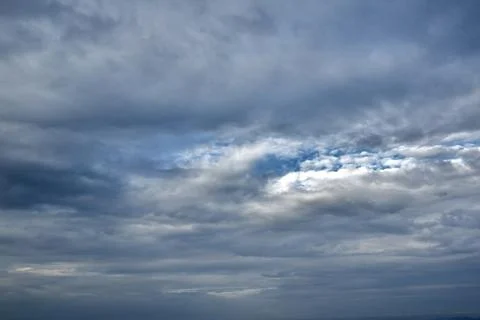 A wintry heavy rainy clouds sky Stock Photos