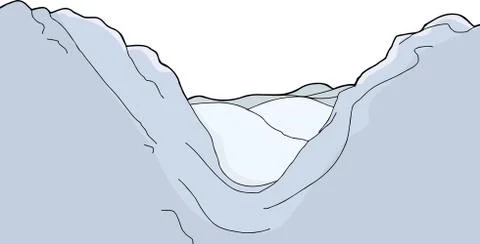 Wintry mountains Stock Illustration