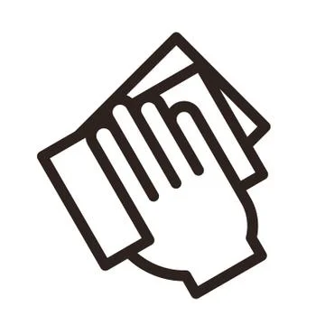 Wipe dust icon Stock Illustration