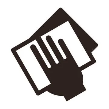 Wipe dust icon Stock Illustration
