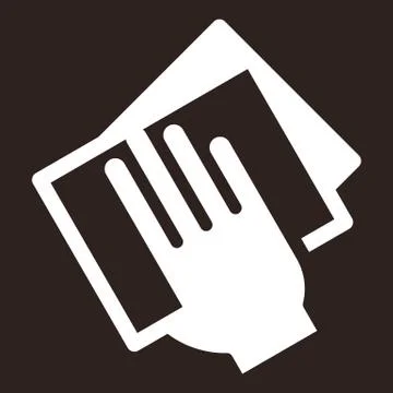 Wipe dust icon Stock Illustration