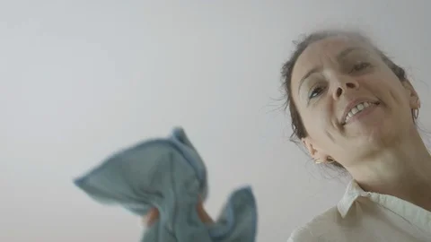 Wipe the glass. Stock Footage 127059665