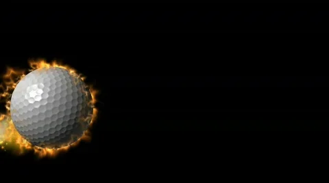 Wipe Golf Ball Fireball-1080p Stock Footage