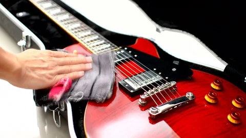 Wipe the guitar, Cleaning Stock Footage 108548980