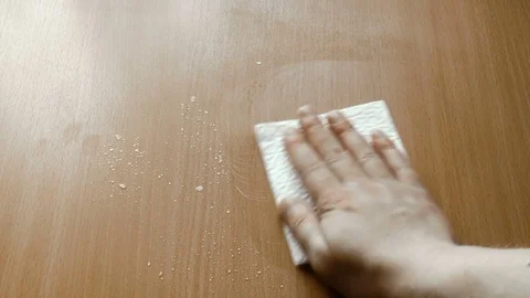 Wipe the surface with a tissue Stock Footage 79099505