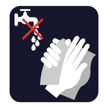 Wipe your hands Stock Illustration