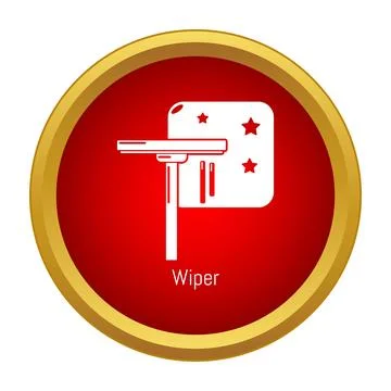 Wiper cleaning tool leaving window sparkling clean Stock Illustration