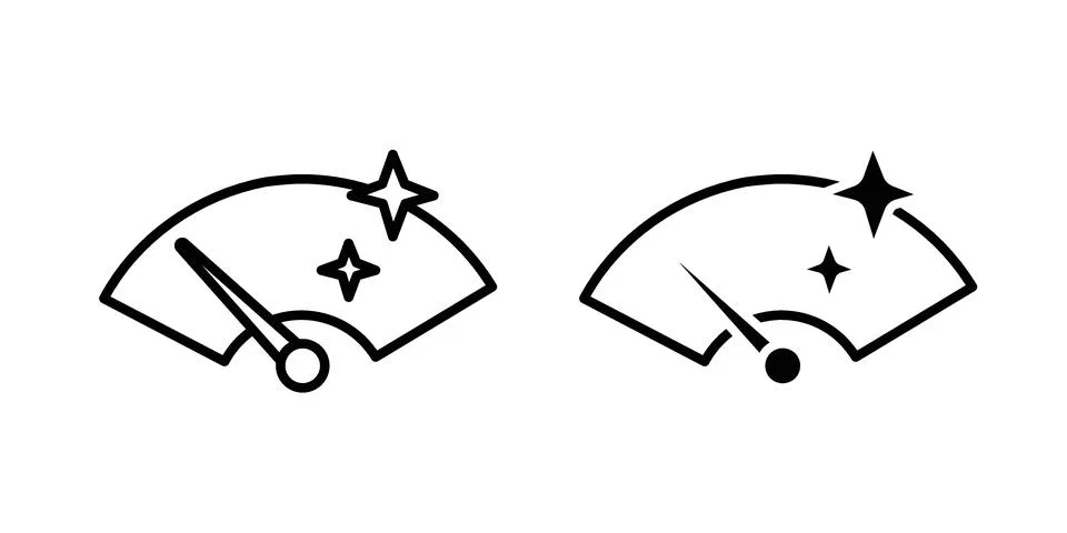 Wiper icon design. Simple Vector illustrations.. Stock Illustration