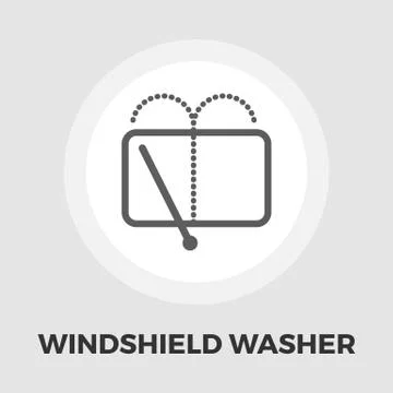 Wiper icon flat Stock Illustration