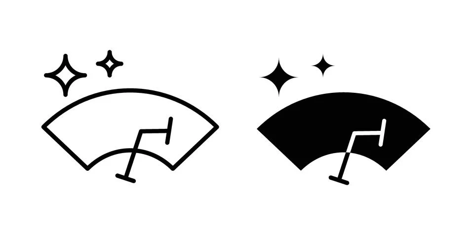 Wiper icon set, collection of vector icons Stock Illustration