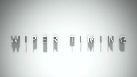 Wiper timing 3D title animation white text on a white background Stock Footage 299822667