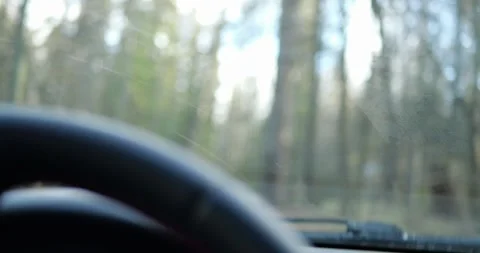 Wipers Cleaning Windshield Rain Dirt Loud Squeaking Grating Sound Poor Stock Footage 321809260