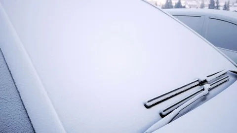Wipers in snow Stock Footage 72715683