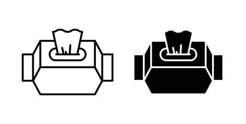 Wipes in black and white. vector icon pack for websitesicon in black and wh.. Stock Illustration