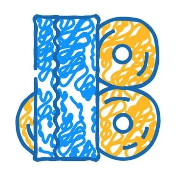 Wipes rolls flat icon doodle illustration Stock Illustration