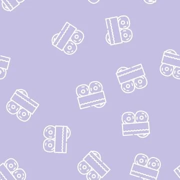 Wipes rolls line vector seamless pattern flat Illustrazione stock